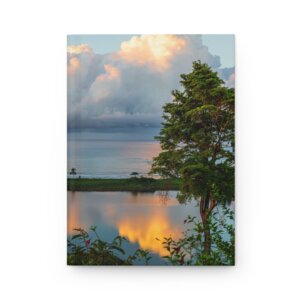 Sunset Lake Hardcover Journal — Scenic Nature Notebook for Reflection & Travel